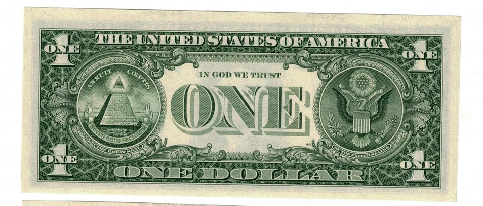 🇺🇸 ** 1981 A $1 DOLLAR BILL FR.1912-F PALINDROME. Binary Radar SERIAL # ** - Image 2 of 2