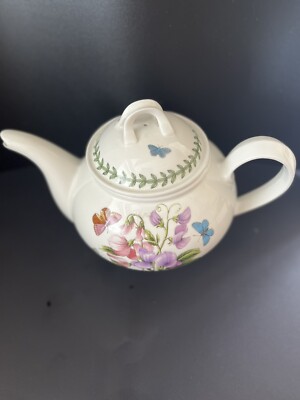 Portmeirion Botanischer Garten Erbsen Blumen Schmetterlinge Teekanne 2 Pint