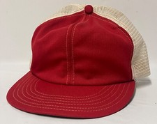 TRUCKER MESH CAP VINTAGE BLANK OLD YELLOW MADE IN USA TEXON VISOR