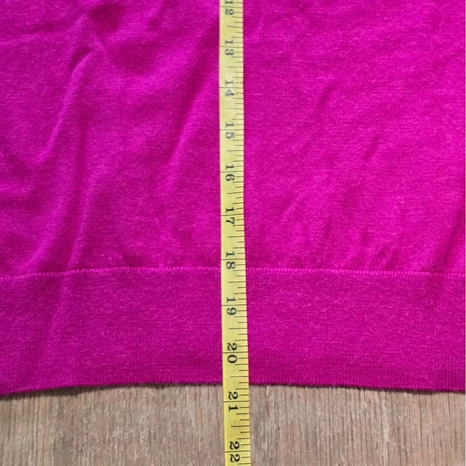 Boden Merino Lana Volantes Suave Tejido Camiseta Suéter Magenta talla 6 Negocios Foto 3 de 4