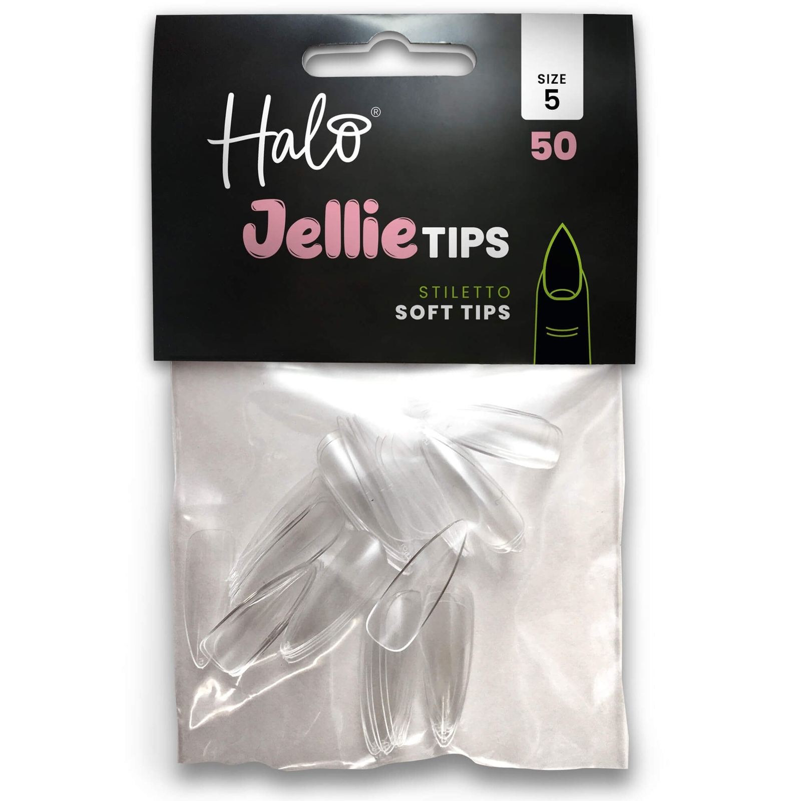 Halo Stiletto Jellie Tips - Size 5