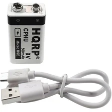 USB 9V Battery Paintball Radio Control Lithium-Ion Battery with Micro USB Cable