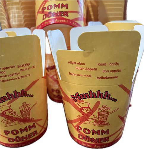 16 Oz 500 Stk Klein DönerBox NudelBox zum Mitnehmen Einweg Pomm Döner Box 500ml - Bild 6 von 9