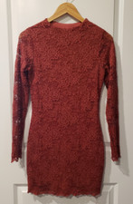 Windsor Cocktail Dress, Women's, Size Small, Burgundy Lace