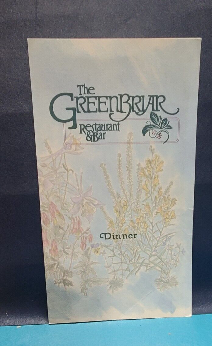 The Greenbriar restaurant & Bar menu from Coralville Iowa