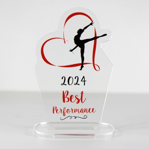 ACRYLIC COLOUR TROPHY AWARD CUSTOM DESIGNED FOR GYMNASTICS PERFORMANCE - Bild 3 von 3