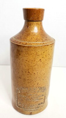 Antique Denby Pottery Stone Bottle J. Bourne & Son P&J  Ink Bottle 1880s #2