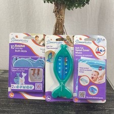 Dreambaby SET of 3 Baby Tub Aids: Spout Cover, Thermometer  Bath Mats NEW