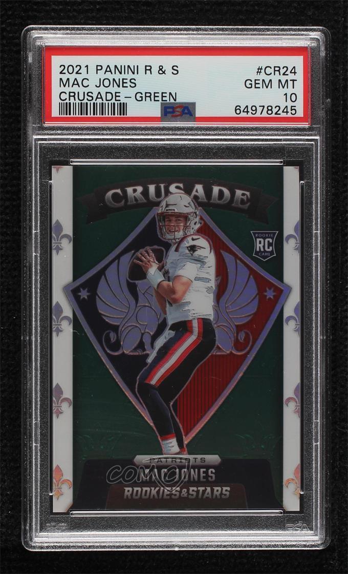 Mac Jones Panini Rookies & Stars Crusade #CR24 Green