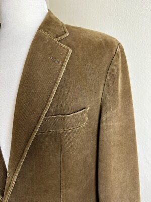 Blazer Homme Massimo Dutti En Velours Cordonné Coton - Couleur Brun Foncé - Taille à Vérifier - Occasion TB