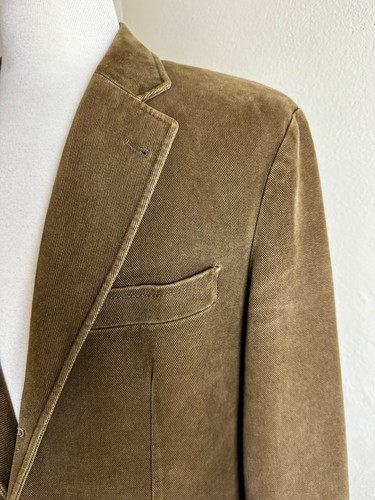 Massimo Dutti Extrafine Brown Cotton Corduroy Blazer Sport Jacket Sz 50/40 46 C - Picture 7 of 13