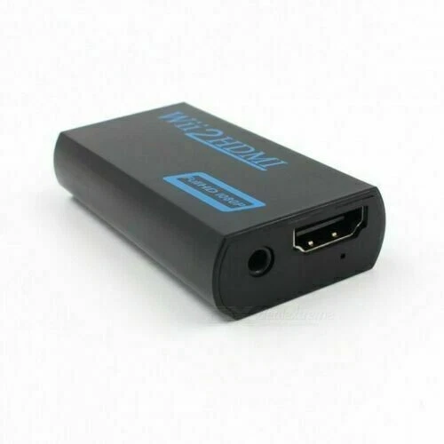 BLACK Portable Wii to HDMI Wii 2 HDMI Full HD Converter Audio Output Adapter TV - Bild 4 von 4