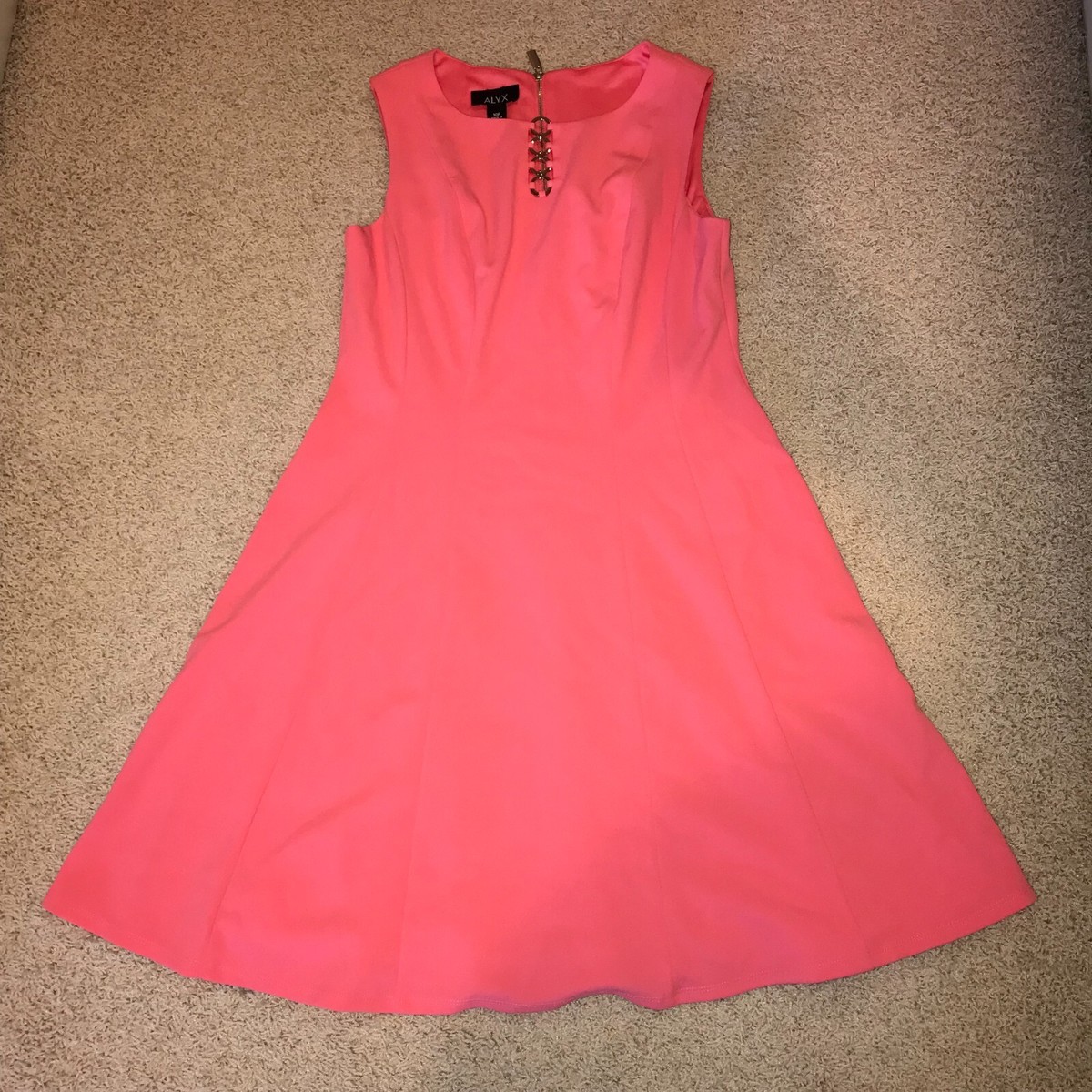 Alyx Pink Women's 5235V31 Dress Size 10P Gold Accents | eBay