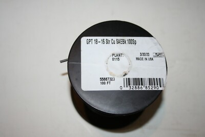 1 ROLL Southwire 55667323 18 Awg 1 Conductor Automotive Primary Wire 100 Ft. Bk