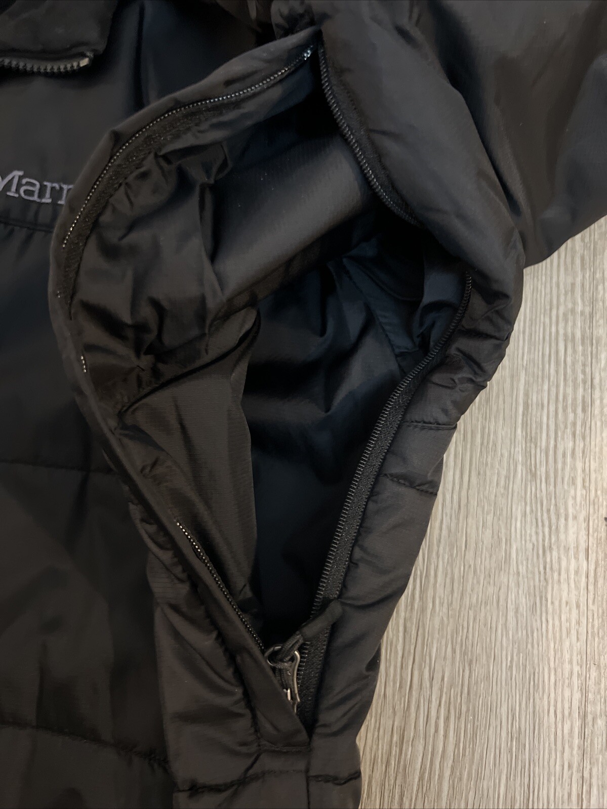 Marmot Men's Medium Solid Black Full Zip Zipper P… - image 12