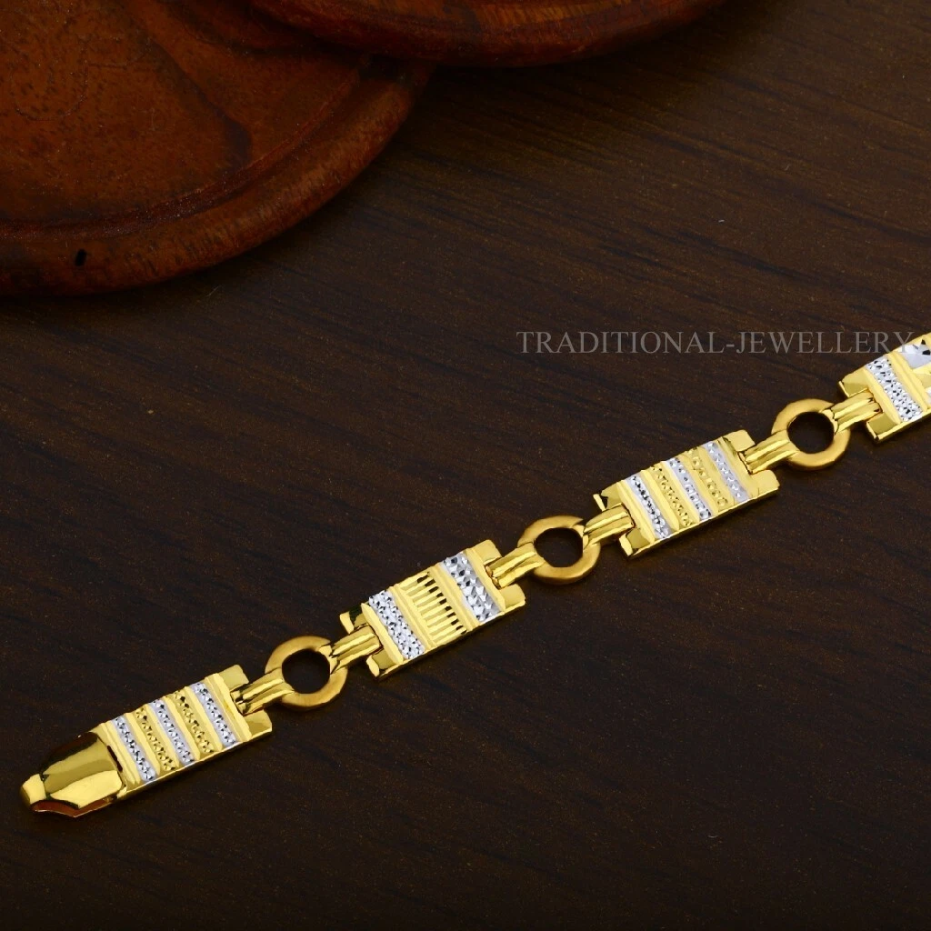 Male bracelet store designs gold