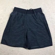 Lululemon T.H.E. Shorts Mens S Heather Navy Linerless 7" Drawstring Run Training