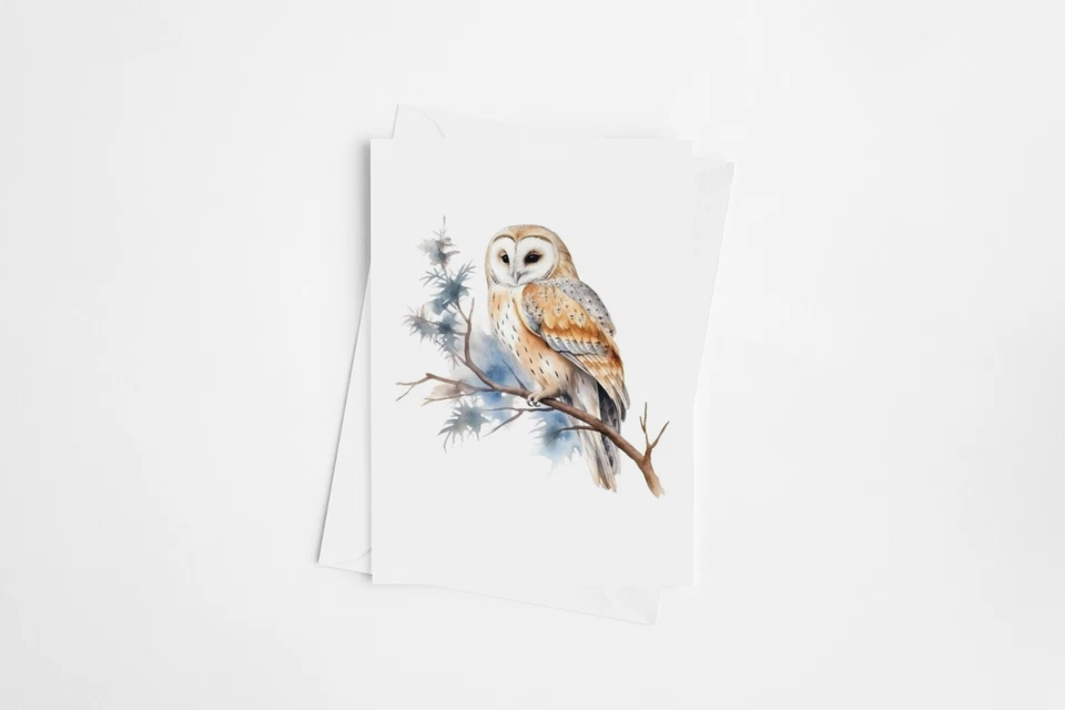 10 tarjetas en blanco hechas a mano Owl 4x6 con sobres tarjetas hechas a mano Foto 4 de 4