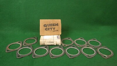 Lot of 11 NOS/NORS McCord Exhaust Flange Gaskets Flathead Ford, Yblock V8