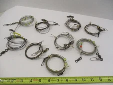 (9) Vintage Fishing Lure Leader Lines Ice Fishing Line Heavy Duty Metal Cable
