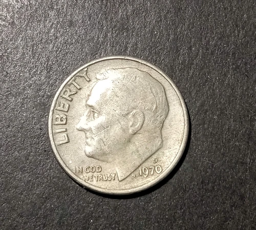 1970-D Roosevelt Dime,FS-901 Variety Error,Proof Style Reverse