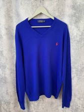 Polo Ralph Lauren V-Neck Wool Sweater Jumper Pullover