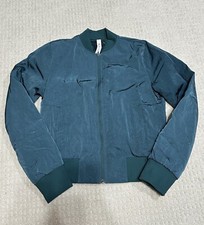 Lululemon Non Stop Bomber Reversible Green Jasper Size 4