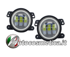 Coppia fendinebbia Angel Eye bianchi  per Jeep Wrangler JK TJ LJ 07-17