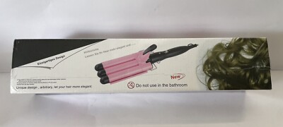 Fast Heating 3-Barrel Curling Iron Wand, 2 Temp Levels -NEW SEALED