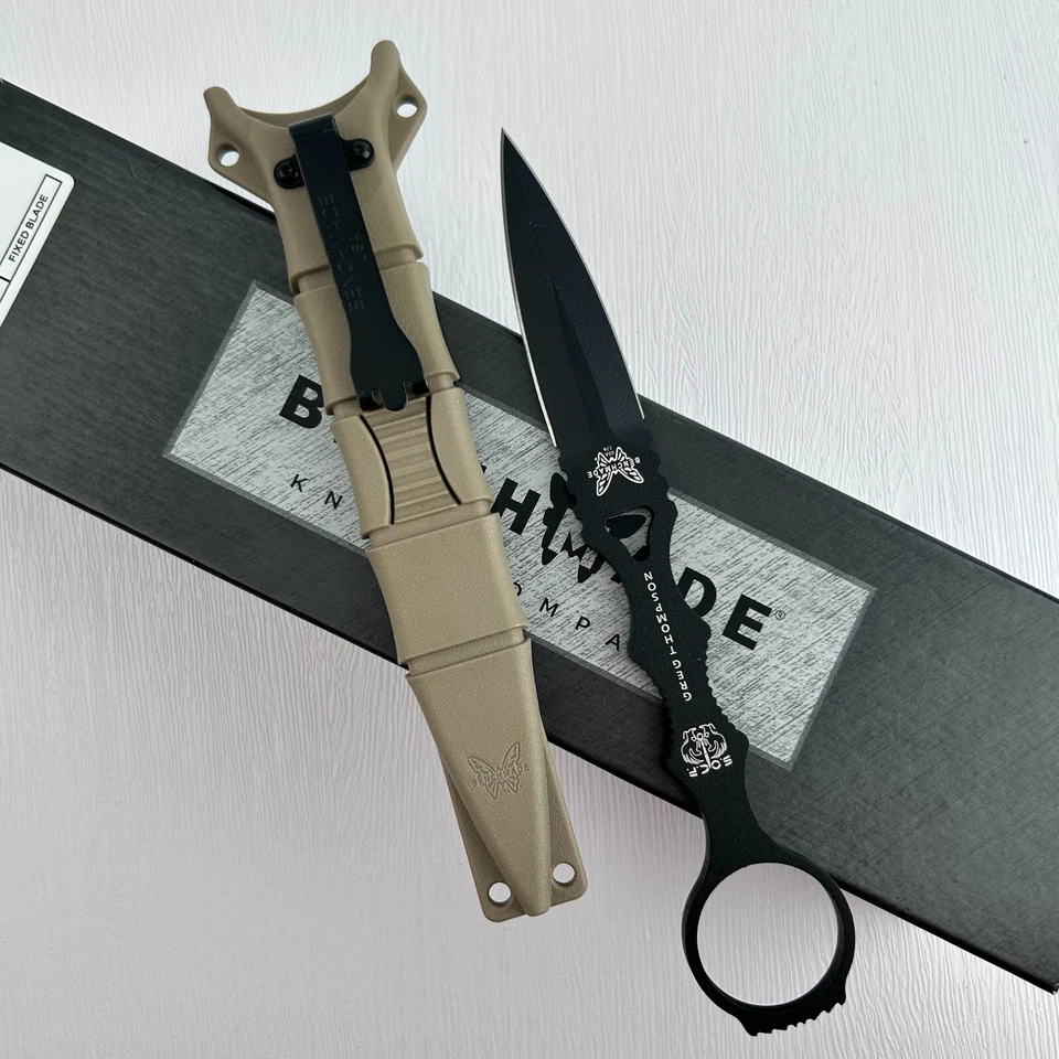 Benchmade SOCP*Dagger 176BKSN-440C Steel Fixed Blade/Coated Finish/Sand Sheath - Image 2 of 4