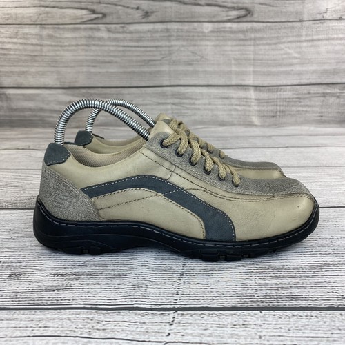 Skechers Oxford Halbschuhe Herren Größe 7 Freizeitschuhe / Sneaker 60305 - Beige / Grau