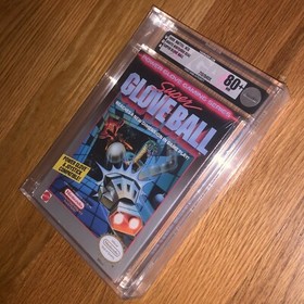 New NES Super Glove Ball 1990 Factory Sealed H-Seam VGA 80+ NM for Power Glove