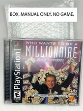 Who Wants to Be a Millionaire: 2nd Edition (PS1, 2000) BOX, MANUAL ONLY. NO GAME