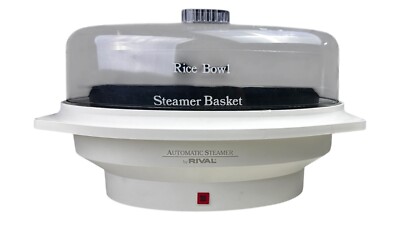 Rival Steamer & Rice Cooker Model 4450 Automatic Cooks Vegetables & Fish.Tested!