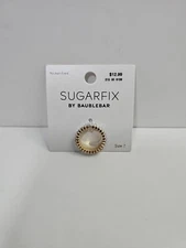 *NWT* SUGARFIX by BaubleBar Baguette Crystal Statement Ring Size 7 Nickel Free
