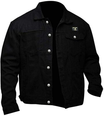 #ad Cole Hauser Yellowstone Rip Wheeler Black Jacket $89.99