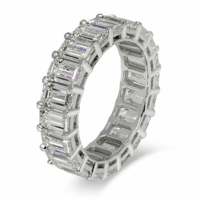 MIA 7 Carat Emerald Cut Diamond Eternity Band in 14K Gold 40 pointer  Shared Pro