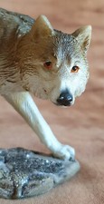 1 schleichender Wolf, Wolf, Figur, Deko, Wolf Junges/ Welpe