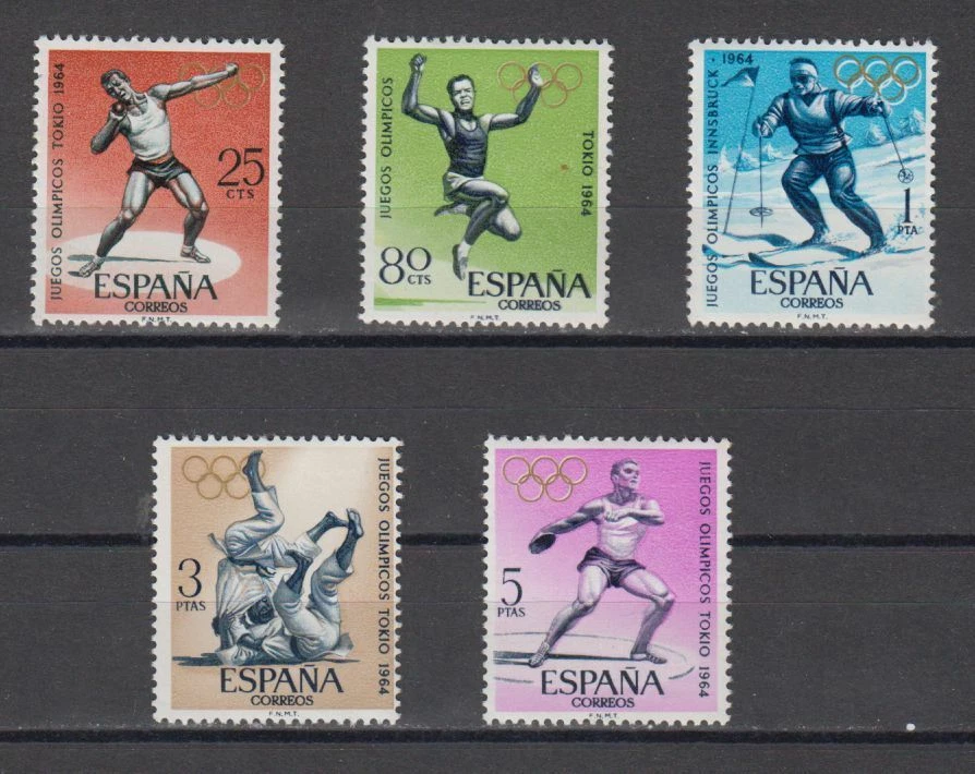 EDIFIL 1617/21 OLIMPIADAS TOKIO ESPAÑA AÑO 1964