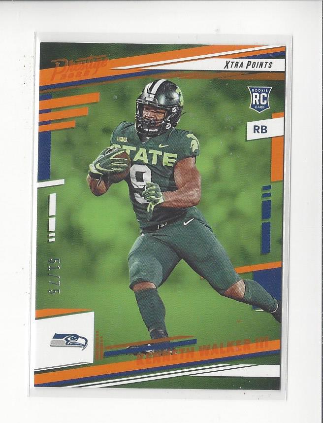 2022 Prestige Xtra Points Orange #314 Kenneth Walker III RC Rookie Seahawks /75