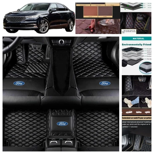 For Ford Taurus 2010-2019 Car Floor Mats PU Leather Waterproof Custom Carpets - Picture 7 of 36