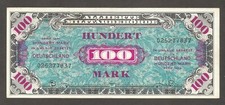 Germany 100 Mark 1944; EF+, P-197a, BNB-B607a; US print; AMC; WWII