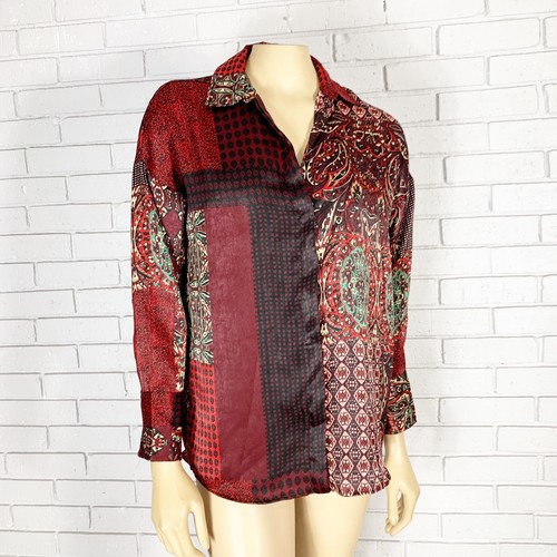 Zara Women's Oversized Patchwork Red 