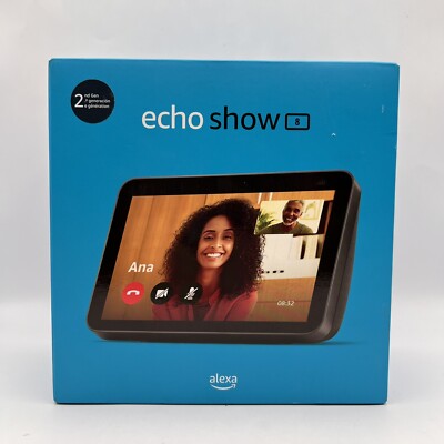 Alexa Amazon Echo Show 8 with 8  HD Smart Display (2nd Generation) - Black New
