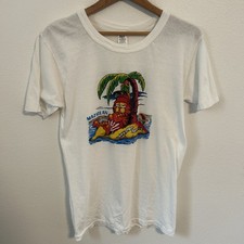 Vintage 70  s Garfield T Shirt Mens Mazatlan Mexico Paper Thin Boot