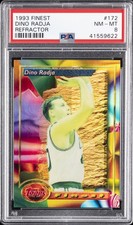 1993 FINEST REFRACTOR #172 DINO RADJA ROOKIE RC PSA 8