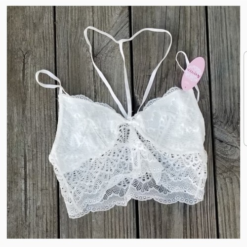 Anemone long line lace choker bralette ivory S/M - Picture 2 of 6