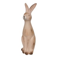 Hase 33Cm Groß Keramik Beige Braun Hasenfigur Osterdeko Ostern Osterhase Schlank