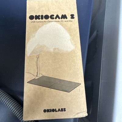 Okiocam S Okiolabs Webcam Document Camera USB for PC Mac Used in Box White Gray