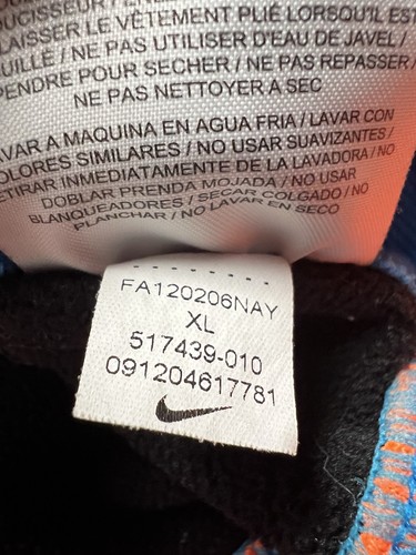 Nike Jacket Boys XL Blue Orange Therma Fit Full Zip Hoodie Youth 517439-010 - Picture 5 of 10